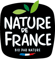Logo "Nature de France" avec son slogan, "Bio par nature"